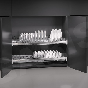 Giá bát đĩa cố định 2 tầng Inox 304 GARIS GBE46 GBE47 GBE48 GBE49